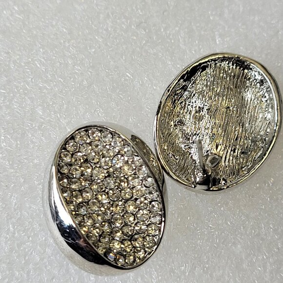 Silver Tone Crystal Fashion Earrings - Picture 8 of 13